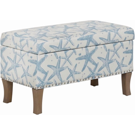 Cream and Light Starfish Fully Bench with Hidden Interior Storage