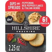 Hillshire Snacking Pepperoni, Red Pepper Flakes & Italian Herbs Cheese Spreads, 2.25 oz