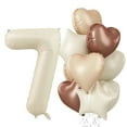 thumbnail image 1 of Cream number 7 balloon decoration, Aluminum foil Cream helium Star Balloon 7th Birthday Anniversary Baby Shower Party Bohemian decoration supplies, 1 of 10