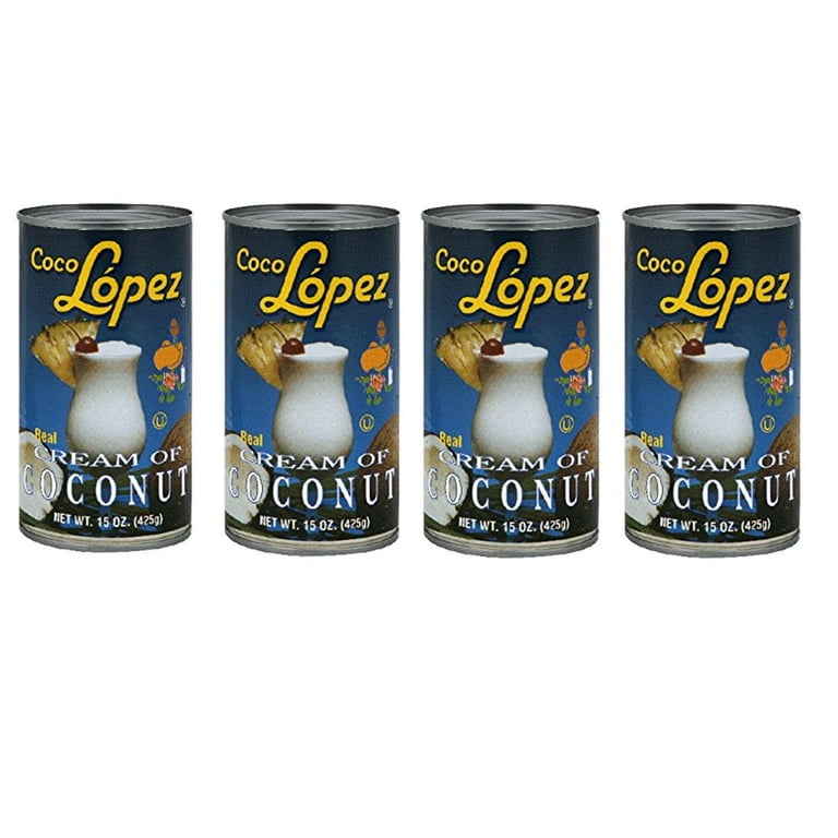 Free Shipping! Coco Lopez Cream of Coconut Can Set of 4 for Pina