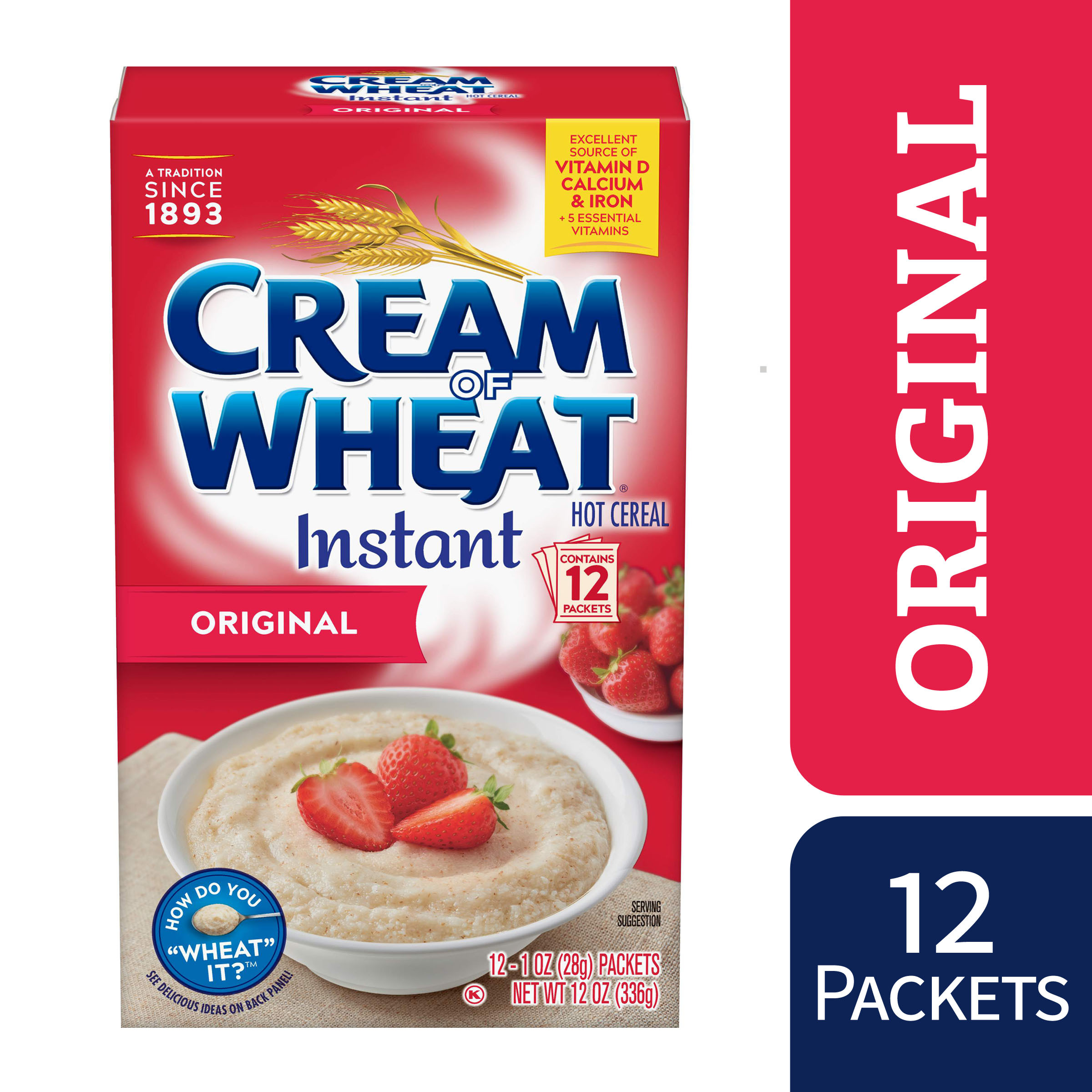 Cream of Wheat, Instant Hot Cereal, Original, 1 oz, 12 Packets - image 1 of 13