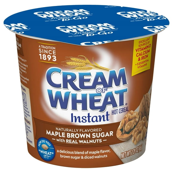 Cream of Wheat Instant Hot Cereal To-Go Cups, Maple Brown Sugar Walnut, 2.29 Ounce (Pack of 6)RDC18