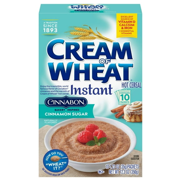 Cream of Wheat Instant STF9Hot Cereal, Cinnabon, 1.23 Ounce, 10 Packets