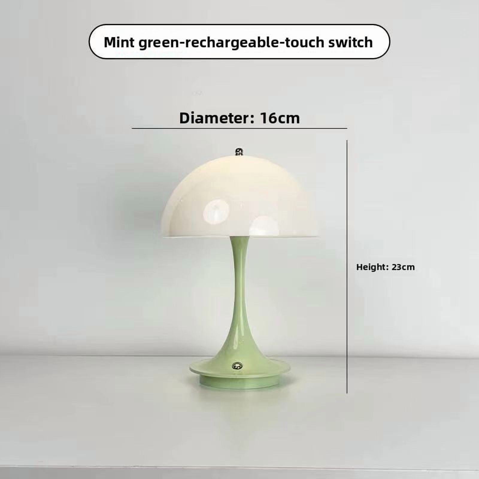 Cream style mushroom table lamp, three-color light source adjustment ...