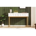 thumbnail image 1 of Cream white finish | Double - drawer dressing table for multiple rooms | Organize items and enhance living quality, 1 of 5