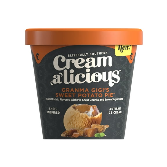 Creamalicious Gigi's Sweet Potato Pie Ice Cream, 16 oz