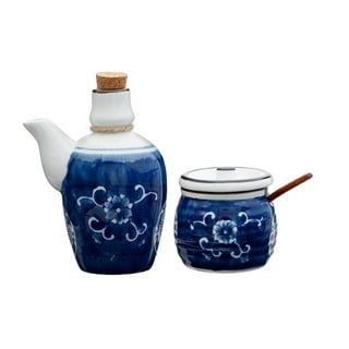 Porcelain Sugar And Creamer Jar With Tray And Lid Set Cream - Temu