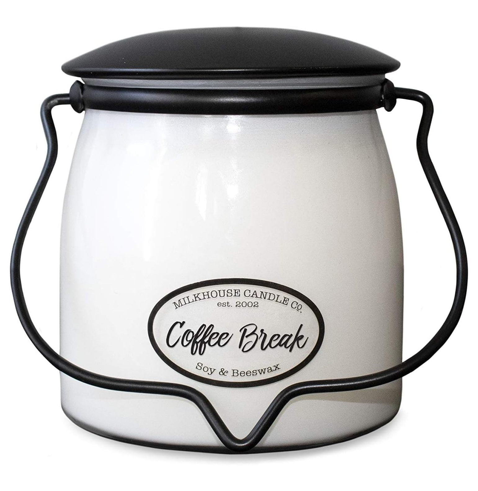 White Butter Jar Coffee Break Scented Soy and Beeswax Candle