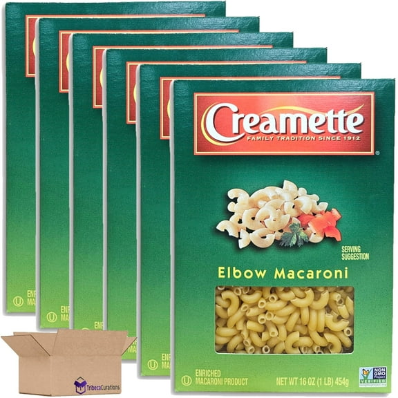 Creamette Creamette Elbow Macaroni Pasta Value Pack   16 Ounce | Pack of 6