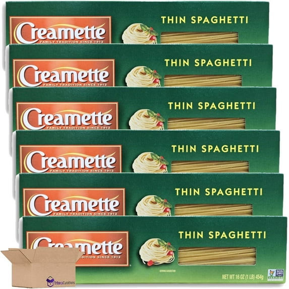 Creamette Thin Spaghetti Pasta, 16 Oz | Pack of 6