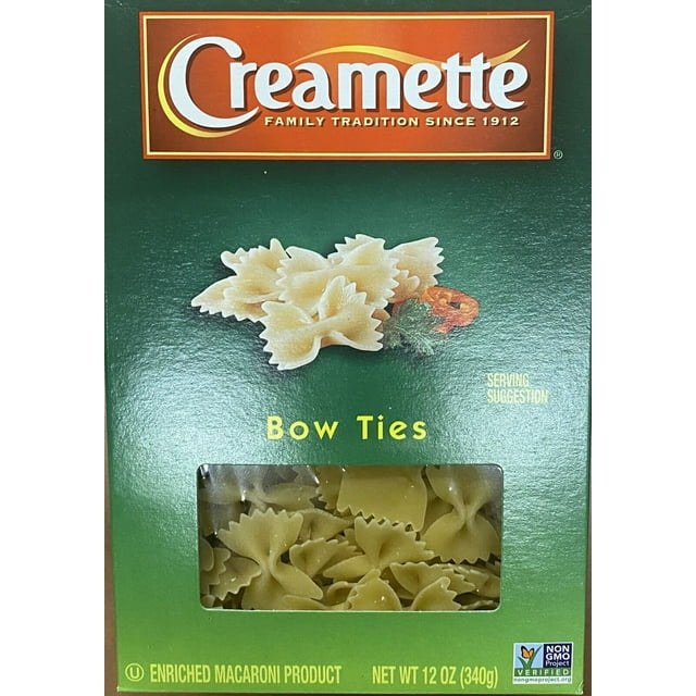 Creamette Pasta BOW TIES Noodles NON GMO 12 oz Box