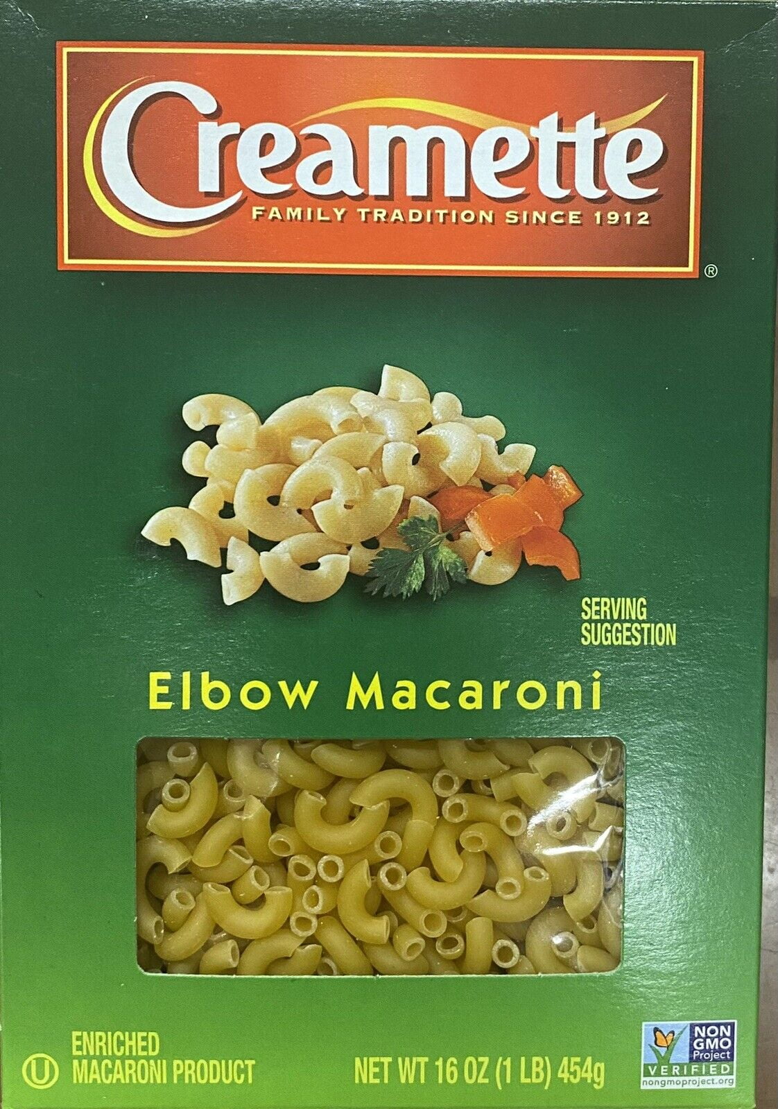 Creamette Pasta ELBOW MACARONI Noodles NON GMO 16 oz Box