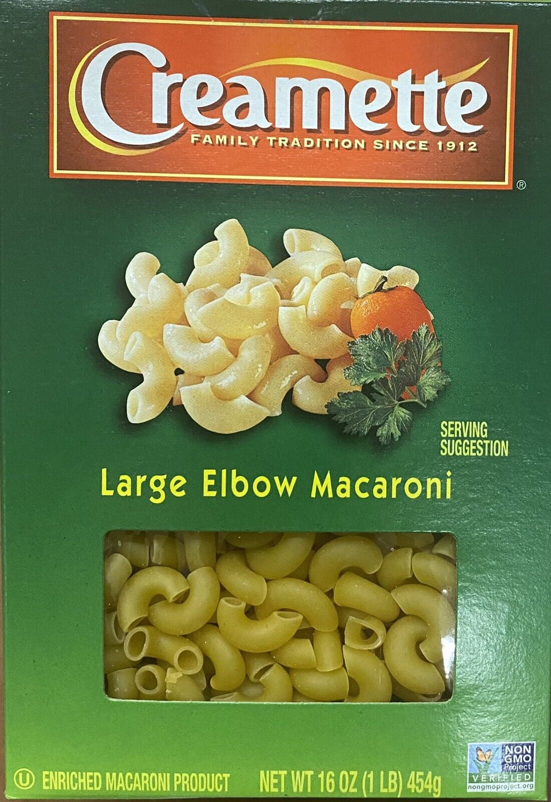 Creamette Pasta LARGE ELBOW MACARONI Noodles NON GMO 16 oz Box