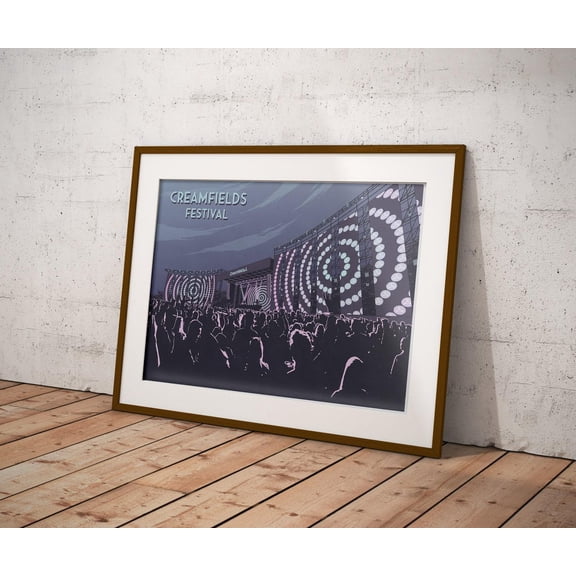 Creamfields Festival EDM Dance Music Tomorrowland Art, Unframed Paper Poster 8x10in