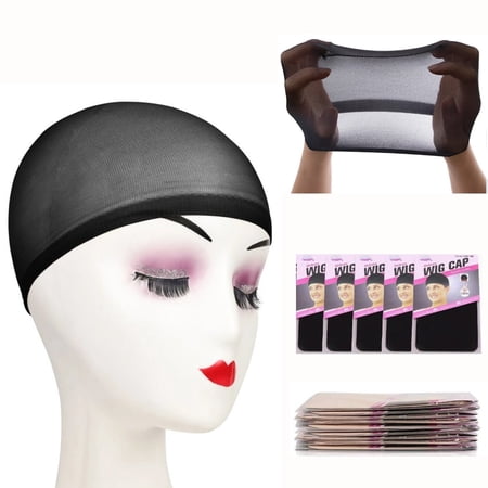 Creamily 10 Pack Wig Caps Elastic Stocking Wig Cap Black Hair Nets