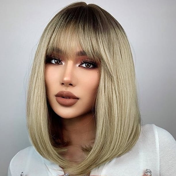 14” BLONDE Bang Bob Wig  *NEW* Dopi 14 main image 3