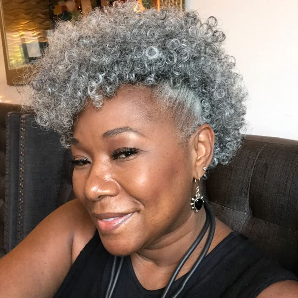 Creamily 5 Pack Crochet Twist Hair for Black Women Grey Crochet Hair