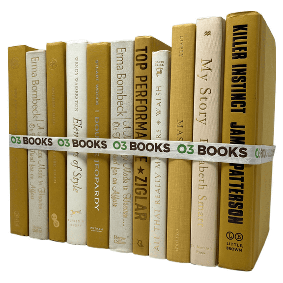 Creamsicle Dreams Decorative Books Yellow and Creme