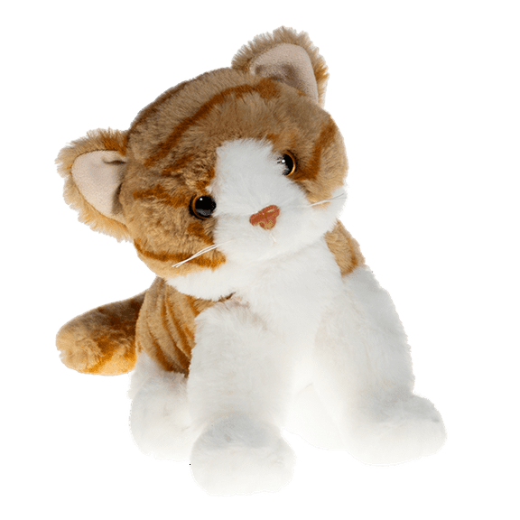 Creamsicle The Tabby Cat 8 inch Plush Stuffed Feline, Striped Companion