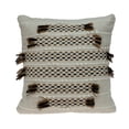 thumbnail image 1 of Creamy Beige Textured Throw Pillow, 1 of 6