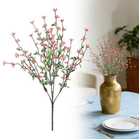 Creamy Blossom Artificial Branches Frosted Powder Long Stems for Indoor Tall Vase Home Wedding Table Centerpieces