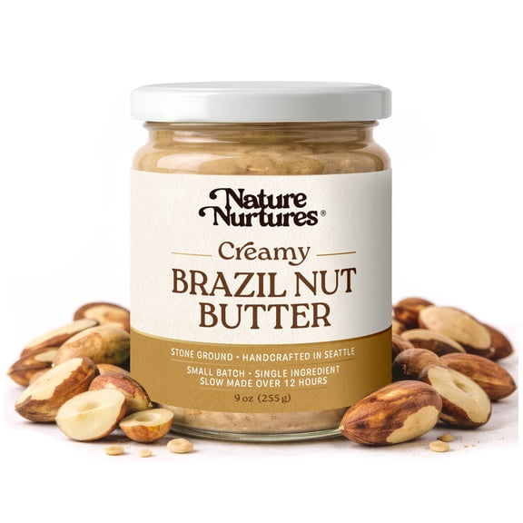 Creamy Brazil Nut Butter | Raw Stone Ground | Small Batch | No Added Sugar | No Palm Oil | Made in USA