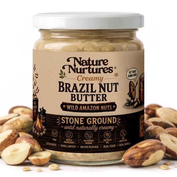 Creamy Brazil Nut Butter | Raw Stone Ground | Small Batch | No Added Sugar | No Palm Oil | Made in USA