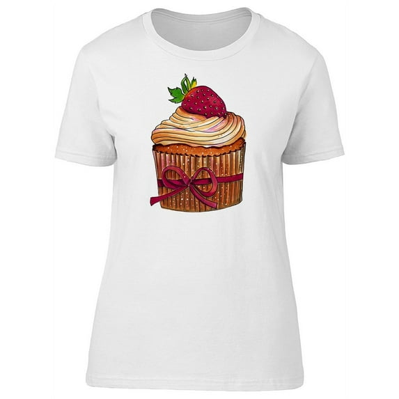 Creamy Cupcake With Strawberry Tee Women's -Image by Shutterstock