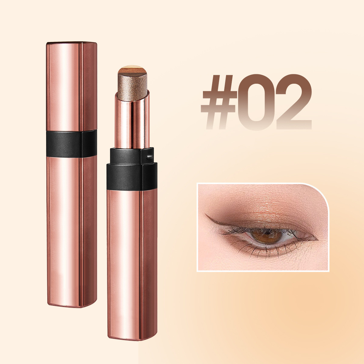 Creamy Eyeshadow 3-in-1 Eyeshadow Stick Long Lasting Waterproof Formula ...