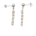 thumbnail image 1 of Creamy FW Pearls Sterling Silver Drop/Dangle Post Earrings | 1 " Long| White |, 1 of 9