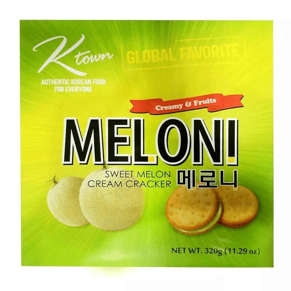 Creamy & Fruits MELONI Sweet Melon Cream Crackers 1 Pack 11.29 Oz