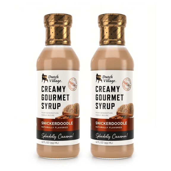 Creamy Gourmet Breakfast & Dessert Syrup | Organic Ingredients - Clean Label | Snickerdoodle - 2 PK