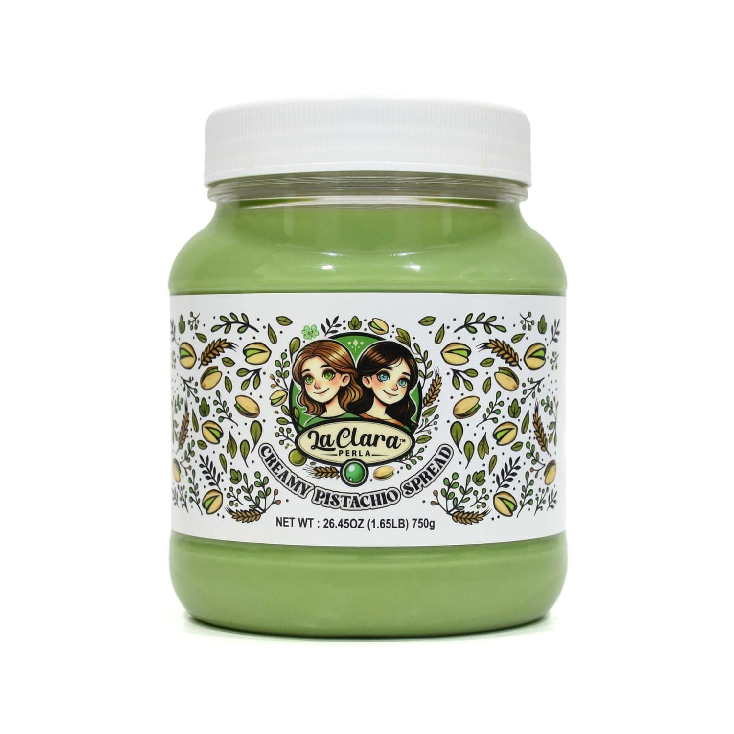 Creamy Pistachio Spread, Spreadable Cream (Dubai Chocolate), 26.45 oz (750g)