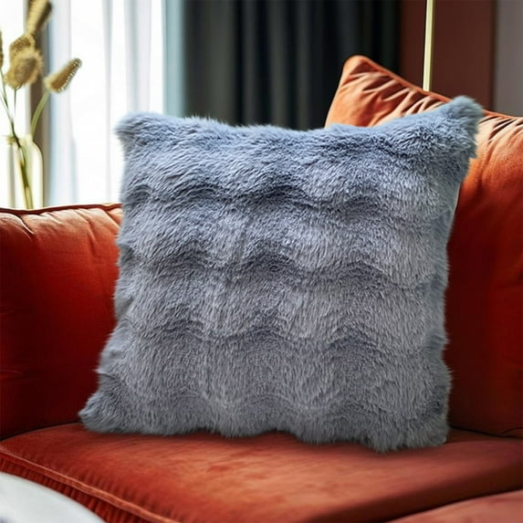 Creamy Plush Puff Sofa Pillow - Heavy Soft Living Room Upholstery Headrest, Fluffy Plush Cushion, Comfortable Support Pillow for Sofa Bed