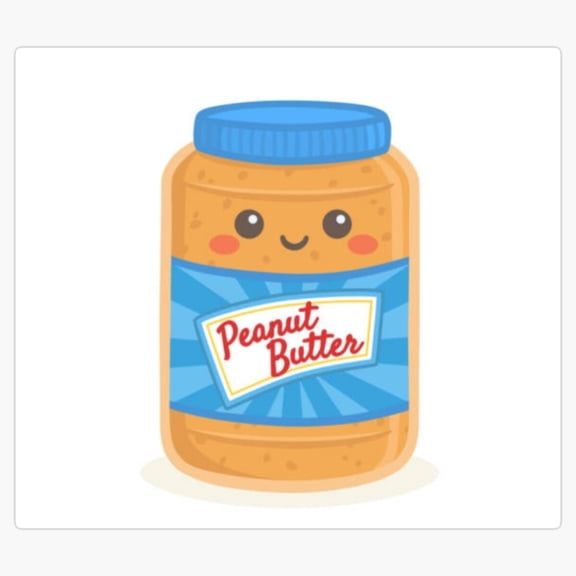 Creamy Salted Peanut Squeeze Butter Shell Nut Snack Grocery Graphic Decal For Lunchbox Sticker