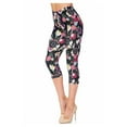 thumbnail image 1 of Creamy Soft Capri Leggings Premium Women's Floral Dreamcatcher Extra Plus, High Rise, Stretchy, Comfortable, 3X-5X Capris - by USA Fashion™, 1 of 6