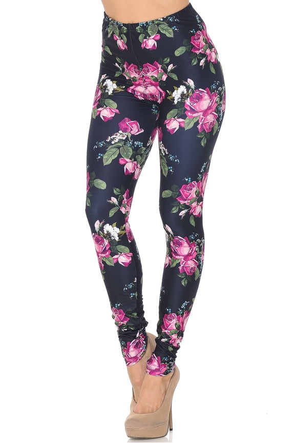 Creamy Soft Fuchsia Rose Extra Small Leggings - USA Fashion (XSmall One Size,Fuchsia)