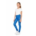 thumbnail image 1 of Creamy Soft Girls Kids Size Leggings, High Rise, Stretchy - by USA Fashion™ Blue Wrinkled Denim Medium, 1 of 2