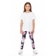 thumbnail image 1 of Creamy Soft Girls Kids Size Leggings, High Rise, Stretchy - by USA Fashion™ Floral Garden Bouquet Medium, 1 of 2