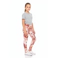 thumbnail image 1 of Creamy Soft Girls Kids Size Leggings, High Rise, Stretchy - by USA Fashion Mocha Floral Large, 1 of 2