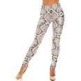 thumbnail image 1 of Creamy Soft Leggings Premium Women's Ivory Python Extra Plus, High Rise, Stretchy, Comfortable, 3X-5X Leggings - by USA Fashion, 1 of 2