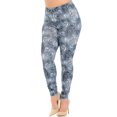 thumbnail image 1 of Plus Size - Creamy Soft Women's Laser Print Skin Smoothing Fashion Print Leggings - Swirling Crystal Glass, 1 of 2