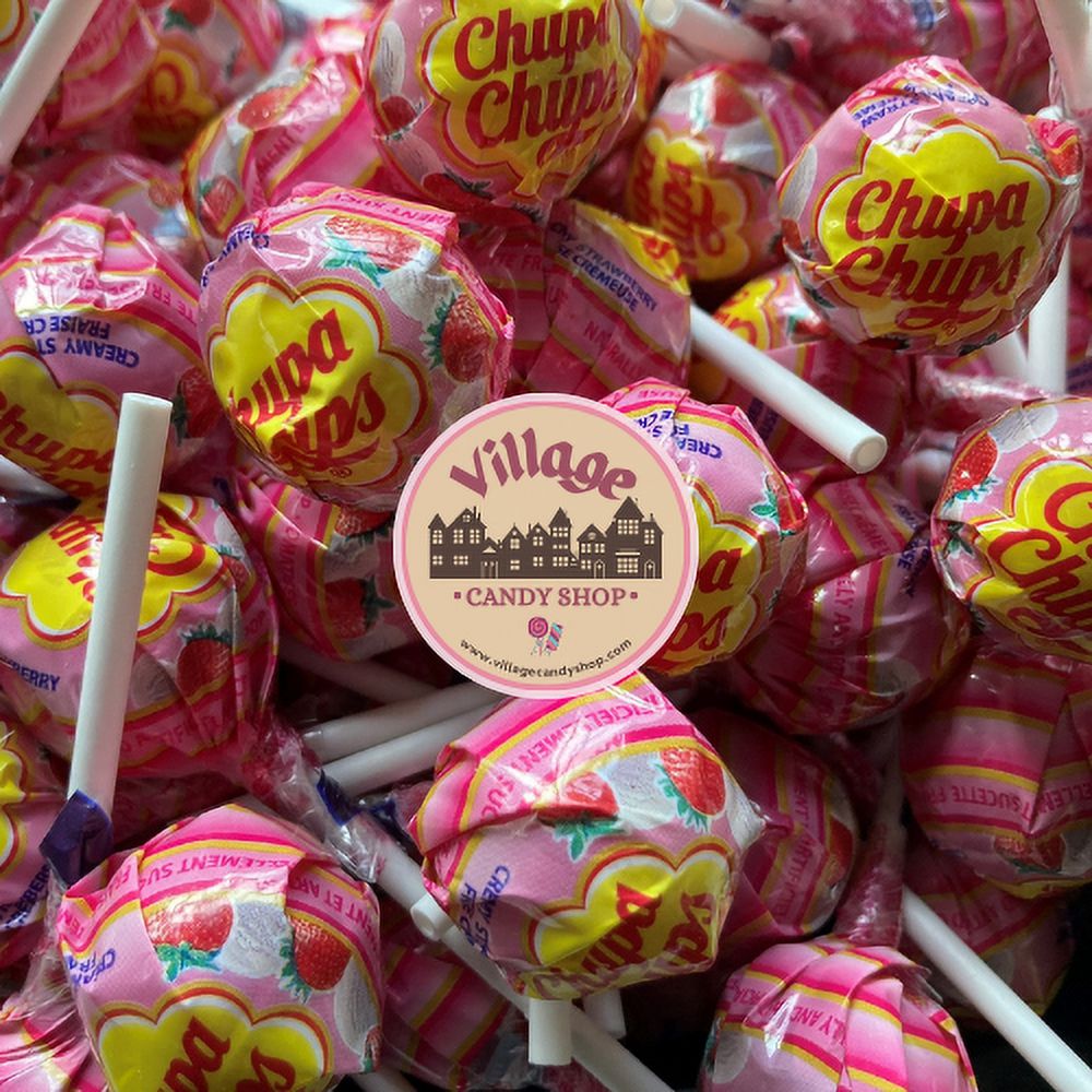Chupa Chups Cremosa Lollipops Assorted Creamy Flavors – 60 Pieces From Mexico