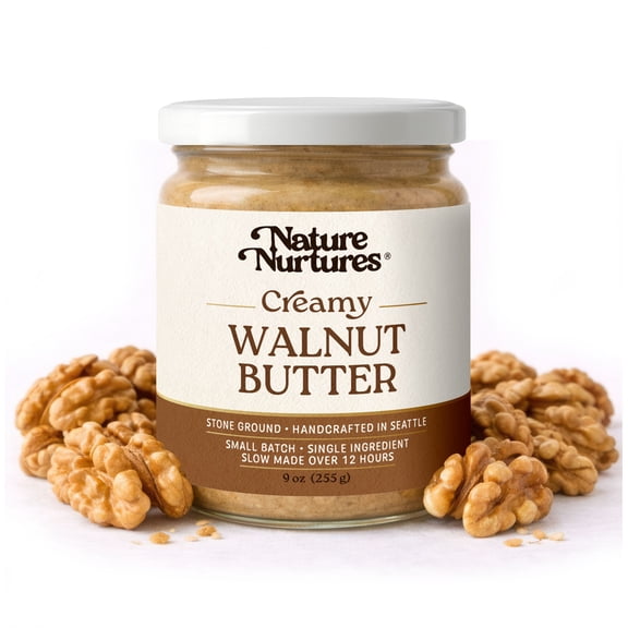 Creamy Walnut Butter | Raw Stone Ground | Small Batch | No Added Sugar | No Palm Oil | Made in USA