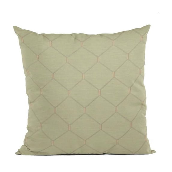 Creamy White Kona Embroydery, Some Shine to This Pattern Luxury Throw Pillow - 20 x 36 in. King Size