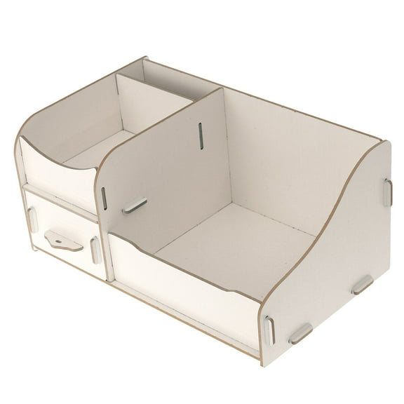 UKCOCO Beige Wooden Storage Box with Handle for Jewelry Tools Medicine or Sundries Organizing 7x4.5x5.3 inches