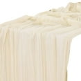 thumbnail image 1 of Creamy White Table Runner Cheesecloth Gauze Rustic Premium Cotton Cheese Cloth Table Runner 120 Inch 10 Ft for Wedding Bridal Long Sheer Boho Home Decorationsciozy, 1 of 5