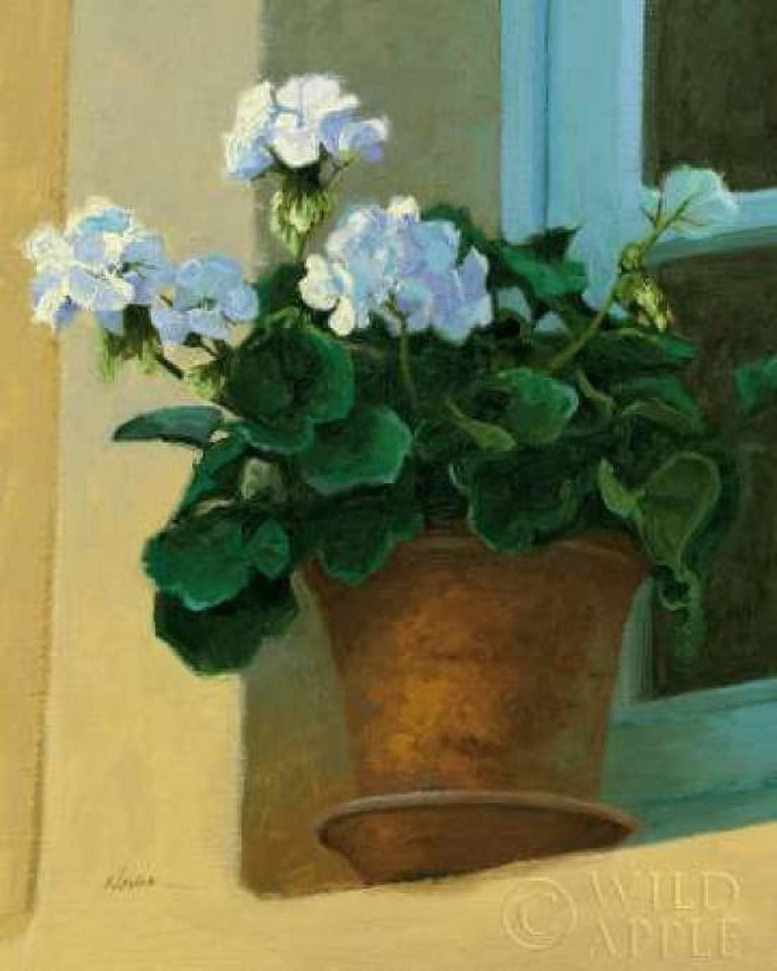 Creancey Geraniums I Canvas Art - Shirley Novak (24 x 30)
