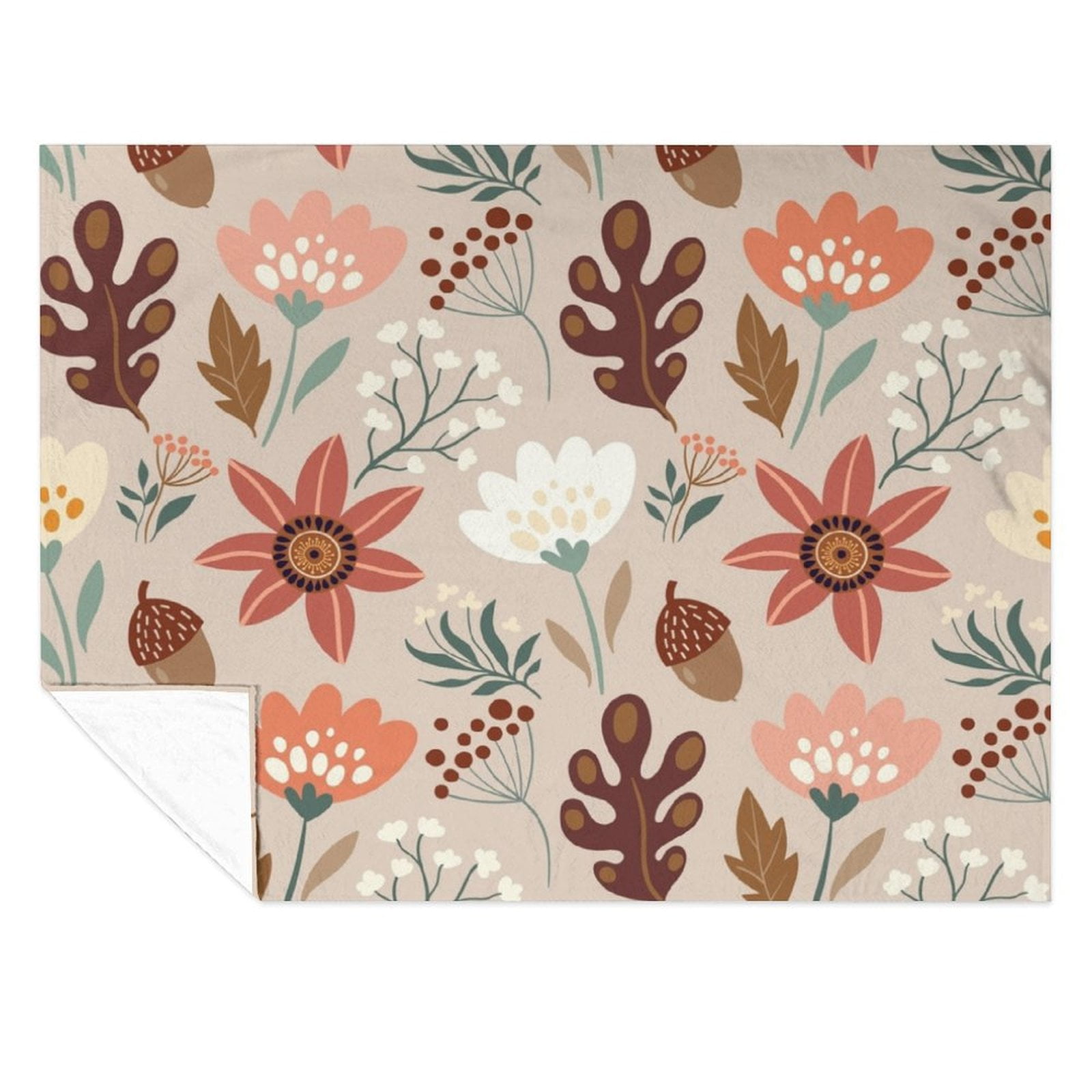 Creaon Autumn Themed PatternLightweight Flannel Blanket 30"x40", Warmth