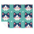 Creaon Cute Cat Themed Pattern 66''x90'' Flannel Blanket, UltraSoft
